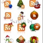 Weihnachtliche RSS Buttons